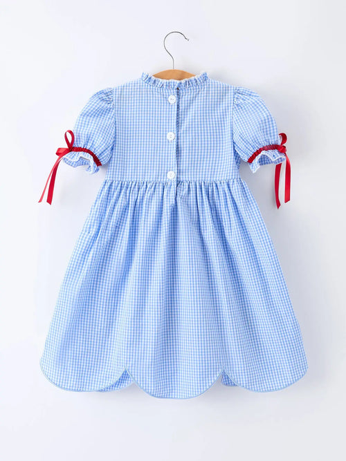 Back To School Apple Girls Smocked Dress