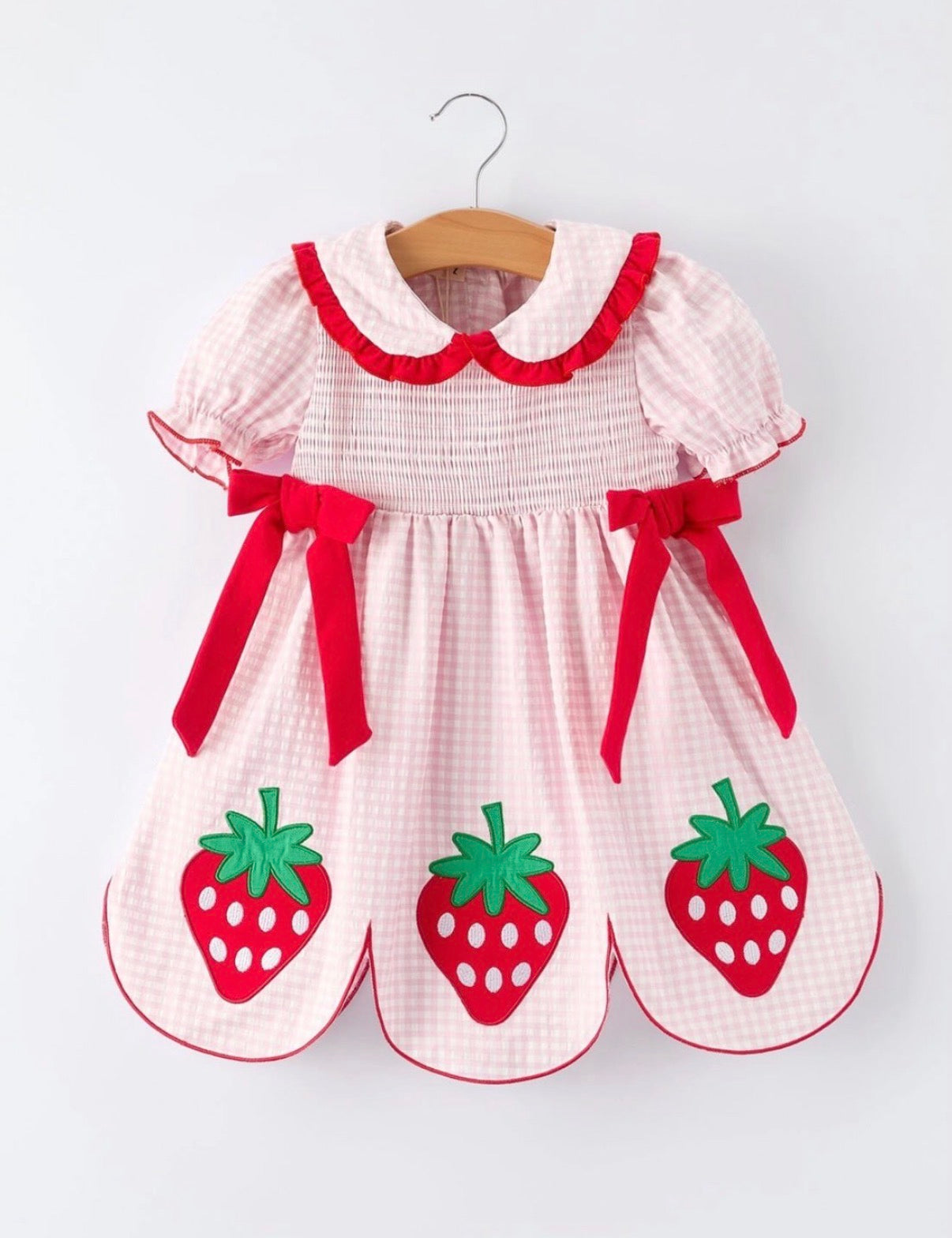 Strawberry Summer Smocked Dress