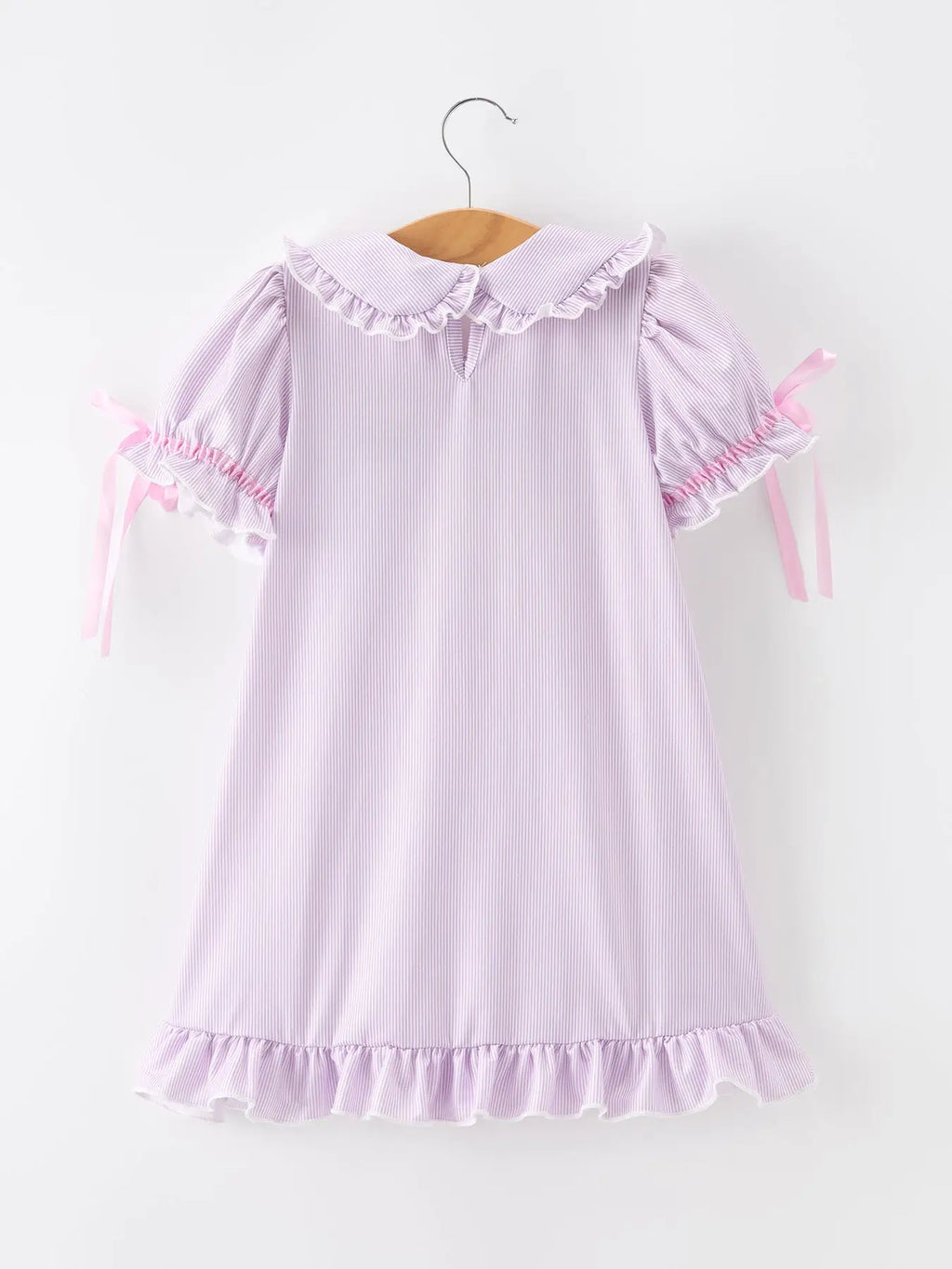 Purple Embroidered Pencil Back to School Dress