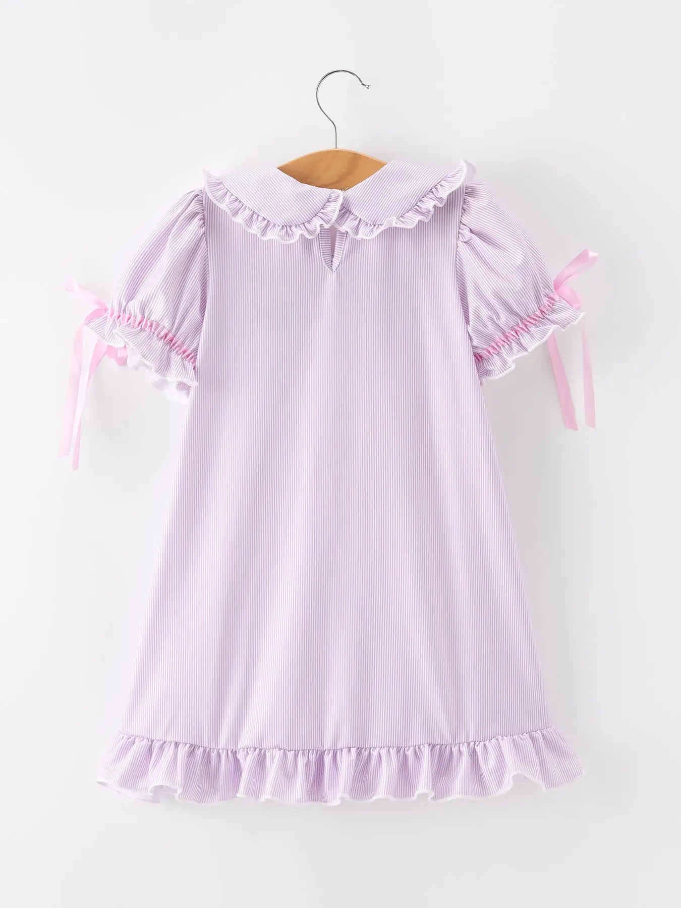 Purple Embroidered Pencil Back to School Dress
